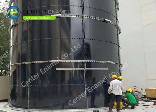 Tanques de armazenamento de líquidos de vidro fundido a aço para o projecto de tratamento de águas residuais industriais
