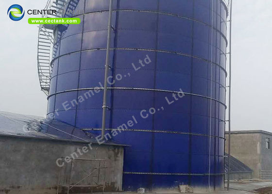 Tanque de água de vidro fundido em aço no projeto municipal de tratamento de águas residuais