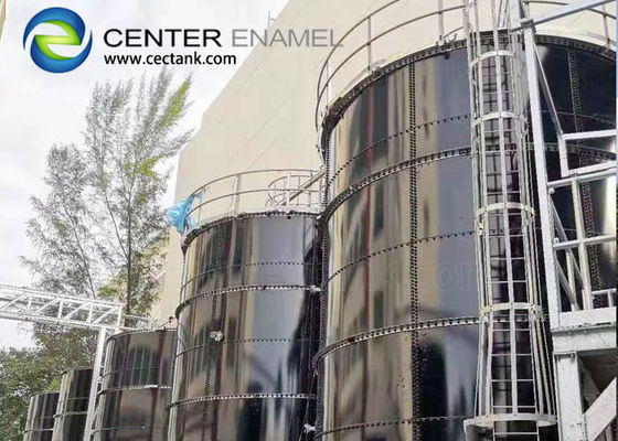Tanque de digestor anaeróbico de aço revestido de vidro para instalações de biogás