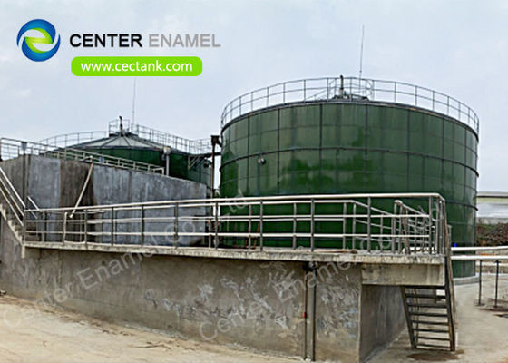 Tanque de armazenamento de biogás de aço revestido de vidro com telhados de membrana dupla