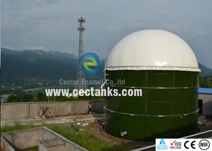 Reservatório de biogás com telhado de membrana dupla 0