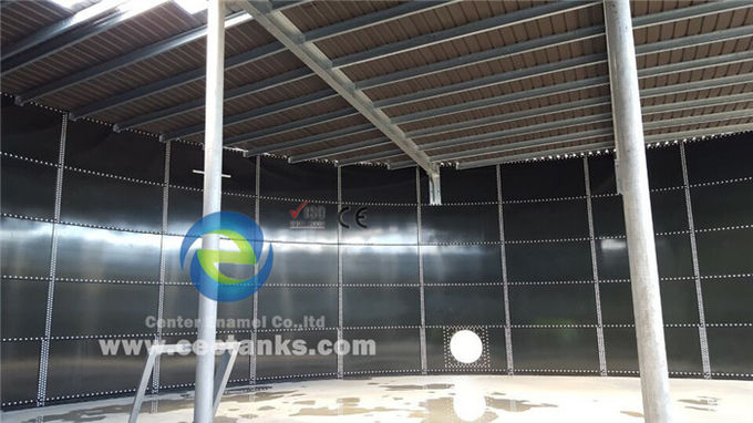 Mais de 2000m3 Tanques de armazenamento de água revestidos de vidro com teto de convés de alumínio ART 310 grau de aço 0