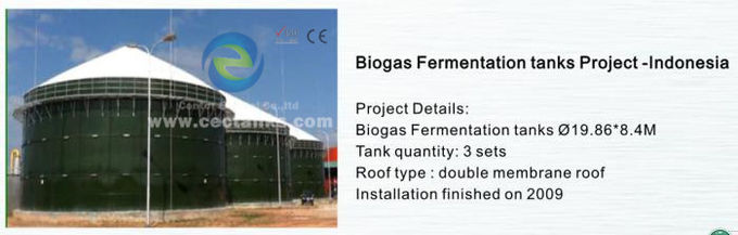 Vidro fundido a aço, tanque de digestão anaeróbica para soluções de armazenamento de bioenergia 0
